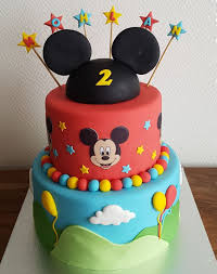 Gateau Mickey Pour Anniversaire Puzzle It Yourself Mickey Mouse Birthday Cake Cake Cake Design