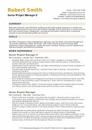 Samples included per resume section. Senior Project Manager Resume Samples Qwikresume
