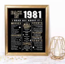 Turning 40 is such an iconic time that he deserves an iconic present, and here at gifts australia we've got the best 40th birthday gifts for him. Katie Doodle 40th Birthday Party Bday Decorations Supplies Anniversary Card Gifts For Women Or Men Turning 40 Years Old Includes 8x10 Back In 1981 Print Unframed Black And Gold Buy Online
