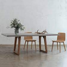 Aria Granite Concrete Dining Table Scandi Leg Zinc Ash 2 6m Concrete Dining Table Granite Dining Table Dining Table