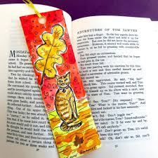 Hand Painted Orange Cat Bookmark Red Tabby Cat Original Etsy Watercolor Cat Orange Cat Book Lovers Gifts