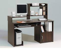 Enticing Cool Computer Table Design With Dark Brown Wooden Laminate Computer Desk Fitted B Computer Desks For Home Modern Computer Desk Furniture Computer Desk