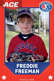If you're making personalized trading cards, print out pictures of your friends and family to tape or glue to your cards. Freddie Freeman On Twitter A Special Tbt Littleleague Baseball Card From Me Ace Brand Make Your Own At Http T Co Kvqk3idenu Ad Http T Co Yxzbvdxc4f