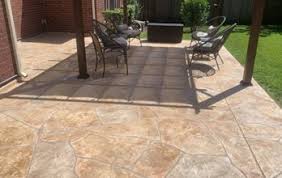 The concrete patios are easy to perfect, and you can take them as a diy project. Stamped Concrete Patterns Slate Flagstone Wood Brick Etc Sundek Houston