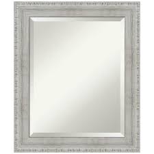 Rustic White Wash 20 38 In X 24 38 In Bathroom Vanity Mirror Mirror Wall Decor Mirror Wall Rustic White