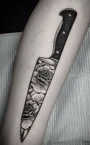 Pin By Eugenie Mangaron On Ideas Knife Tattoo Culinary Tattoos Cooking Tattoo
