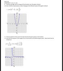 Rate of change and slope by cathyguyer 4358 views. Solved Math 181 Worksheet 3 2 6 2 7 2 8 9 Find The Chegg Com