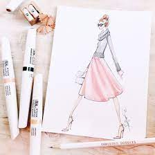 The Last Few Weeks I Ve Been Enjoying Experimenting With Winsor Newton S New Line Pigmentma Illustration Fashion Design Fashion Illustration Winsor Newton