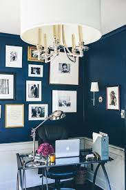 This shade has a bold blue tint but is moody enough to feel regal and important in your office. Trending All Things Indigo Home Office Design Office Interior Design Blue Office Decor