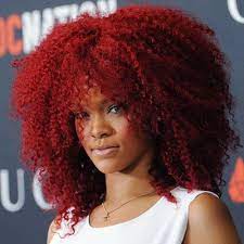 Rihanna Big Curly Hair Google Images Rihanna Red Hair Rihanna Hairstyles Afro Hairstyles