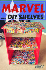 Marvel Diy Home Decor Superhero Shelves Mom S Magical Miles Marvel Diy Superhero Room Decor Marvel Room