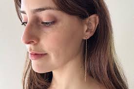 Long Dangle Earrings Gold