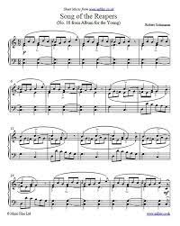 Robert Schumann Song Of The Reapers From Album For The Young This Piece Has A Nice Flow And A Rural Simplicity Which During Sheet Music Songs Piano Music