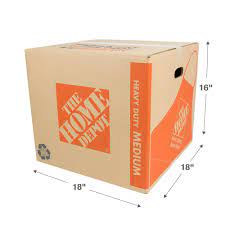 The Home Depot 18 In L X 18 In W X 16 In D Heavy Duty Medium Moving Box With Handles 75 Pack Moving Boxes Moving Supplies Heavy Duty