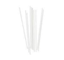 Pastry Tek White Paper Coffee Stirrer and Lollipop Stick - Biodegradable -  6" x 5/32" - 100 count box