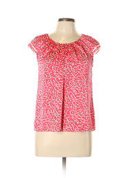 Details About New Directions Women Pink Short Sleeve Blouse Med Petite