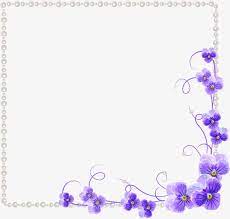 Purple Orchid Flower Border Texture Purple Orchids Flower Border Blue Flowers Background