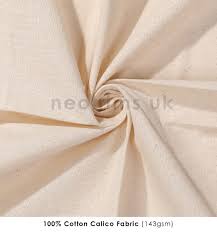 1M Plain Natural Calico Fabric – Unbleached 100% Cotton 145Gsm 60” Inch  150Cm Wide – Great For