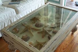 Beach Themed Shadow Box Table Love I Have Been Trying To Figure Out How To Display All The Shells I Ve Collec Shadow Box Coffee Table Shadow Box Table Decor