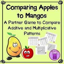 Comparing Apples To Mangos Game Comparing Additive Multiplicative Relationships Teacher Help 5th Grade Math Math Activities