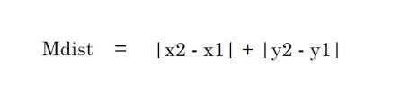 Compute Manhattan Distance Between Two Points In C Codespeedy