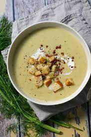 Creamy Potato Fennel Soup With Pancetta Croutons Recipe Fennel Soup Creamy Potato Fennel Recipes Soup