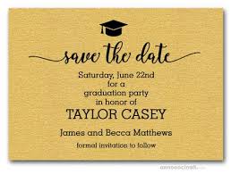Grad Hat On Shimmery Gold Save The Date Cards Gold Save The Dates Save The Date Wording Save The Date