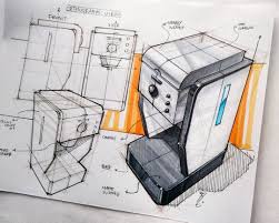 Coffee Maker Render Sketch With The Materials I Use Go To Borntosketch Com Idsketch Idsketching Coffee Machine Design Coffe Maker Design Design Sketch