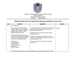 Pelan tindakan strategik pembangunan sekolah 2.12.1. Doc Perancangan Aktiviti Persatuan Bahasa Inggeris Tahun 4 2015 Rohani Ibrahim Academia Edu