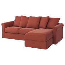 Ikea schlafsofa couch sofa bett. Gronlid 3er Sofa Mit Recamiere Ljungen Hellrot Ikea Osterreich