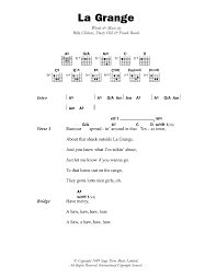Rumour spreadin' 'round in that texas town about that shack outside la grange and you know what i'm talkin' about just let me know if you wanna go to that home out on the range they got a lot of nice girls. La Grange Sheet Music Zz Top Guitar Chords Lyrics