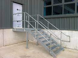 Galvanized Finish External Metal Access Staircase And Platform External Staircase Staircase Price Staircase
