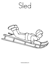 Your kids will increase their vocabulary by learning about different anima. Sled Coloring Page Twisty Noodle