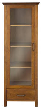 Brunello cucinelli, chanel, manolo blahnik, monique lhuillier Oak Finish Linen Tower Glass Door Bathroom Storage Cabinet W Drawer Transitional Bathroom Cabinets By Hilton Furnitures Houzz