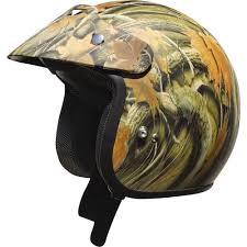Afx Fx 75 Camo Open Face Helmet Camo Xs 0104 0101