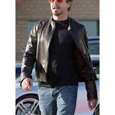 Iron Man 1 Tony Stark Black Leather Jacket Leather Jacket Black Leather Jacket Tony Stark
