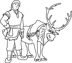 Kristoff and sven coloring pages. Kristoff And Sven Coloring Page Free Printable Coloring Pages For Kids