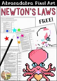 Newton S Laws Of Motion Pixel Art Digital Review Distance Learning Newtons Laws Of Motion Newtons Laws Digital Review
