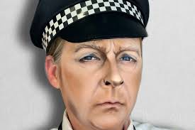 Brush with the law as Ballymena makeup artist Rebecca Mitchell transforms  herself into TV cop Ted Hastings