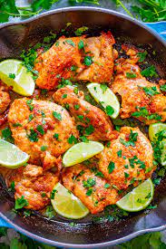 Skillet Lime Cilantro Chicken Averie Cooks Recipe Yummy Chicken Recipes Easy Chicken Dinner Recipes Poultry Recipes