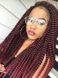 Black And Burgundy Hair Box Braids Pin By Mrselegantlynatural On Hairstyle Burgundy Box Braids Red Box Braids Crochet Braids Hairstyles