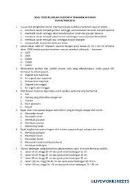Maybe you would like to learn more about one of these? Soal Agribisnis Tanaman Sayuran Worksheet