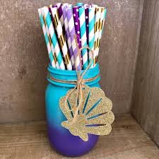 Seashell Jar Tags Mermaid Centerpieces Mermaid Party Etsy Mermaid Party Decorations Mermaid Theme Birthday Mermaid Theme Party