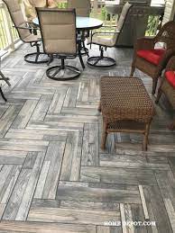 Porcelain tiles are a good choice for outdoor use. Porch Tiles Ideas And Designs