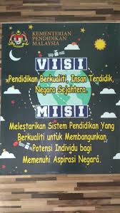 Pendidikan berkualiti, insan terdidik, negara sejahtera. Visi Misi Kpm Tempahan Sekolahku Syurgaku Facebook