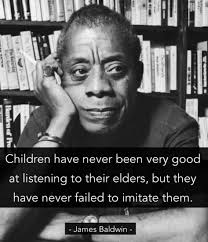 Children have never been very good at listening to their elders, but they  have never failed to imitate them." Book: https://amzn.to/4lfG2yC  #jamesbaldwin #quotes #literature #philosophy