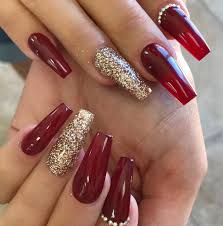 There are 1861 maroon acrylic for sale on etsy, and they cost $13.59 on average. Pin On Coffin Stiletto Nails Design