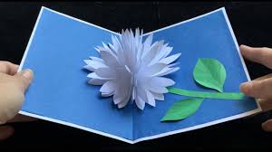 Super easy way to make #kirigami pop up card kirigami paper art tutorial hi friends today i am showing how to make super. Easy Diy Flower Pop Up Card L Father Day Pop Up Card I Diy Paper Crafts Diy Father S Day Pop Up Card Paper Crafts Diy Diy Flowers