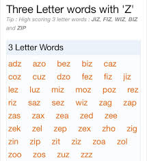 Our word finder helps you unscramble letters and find the best and highest scoring words in words with friends and words with friends 2. 3 Letter Words With Z Best Scrabble Words Scrabble Words Three Letter Words