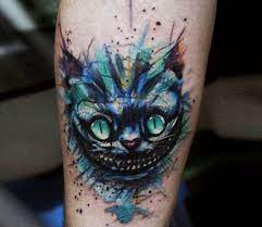 Cheshire Cat Tattoo By Andrey Stepanov Post 16127 Cheshire Cat Tattoo Wonderland Tattoo Cartoon Tattoos